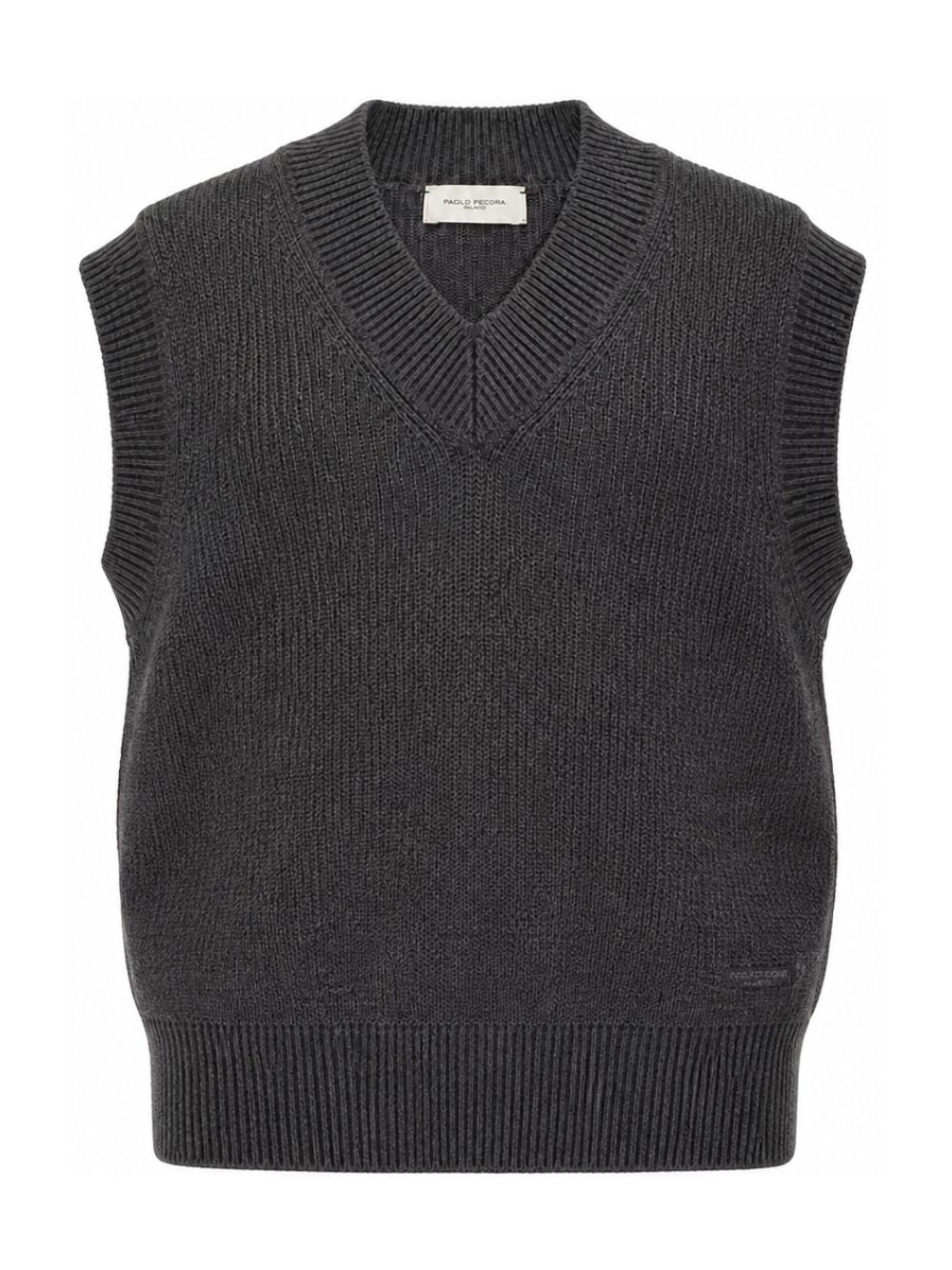 Gilet per bambino Paolo Pecora Kids grigio con trama a coste PP4401 GRIGM PAOLO PECORA KIDS