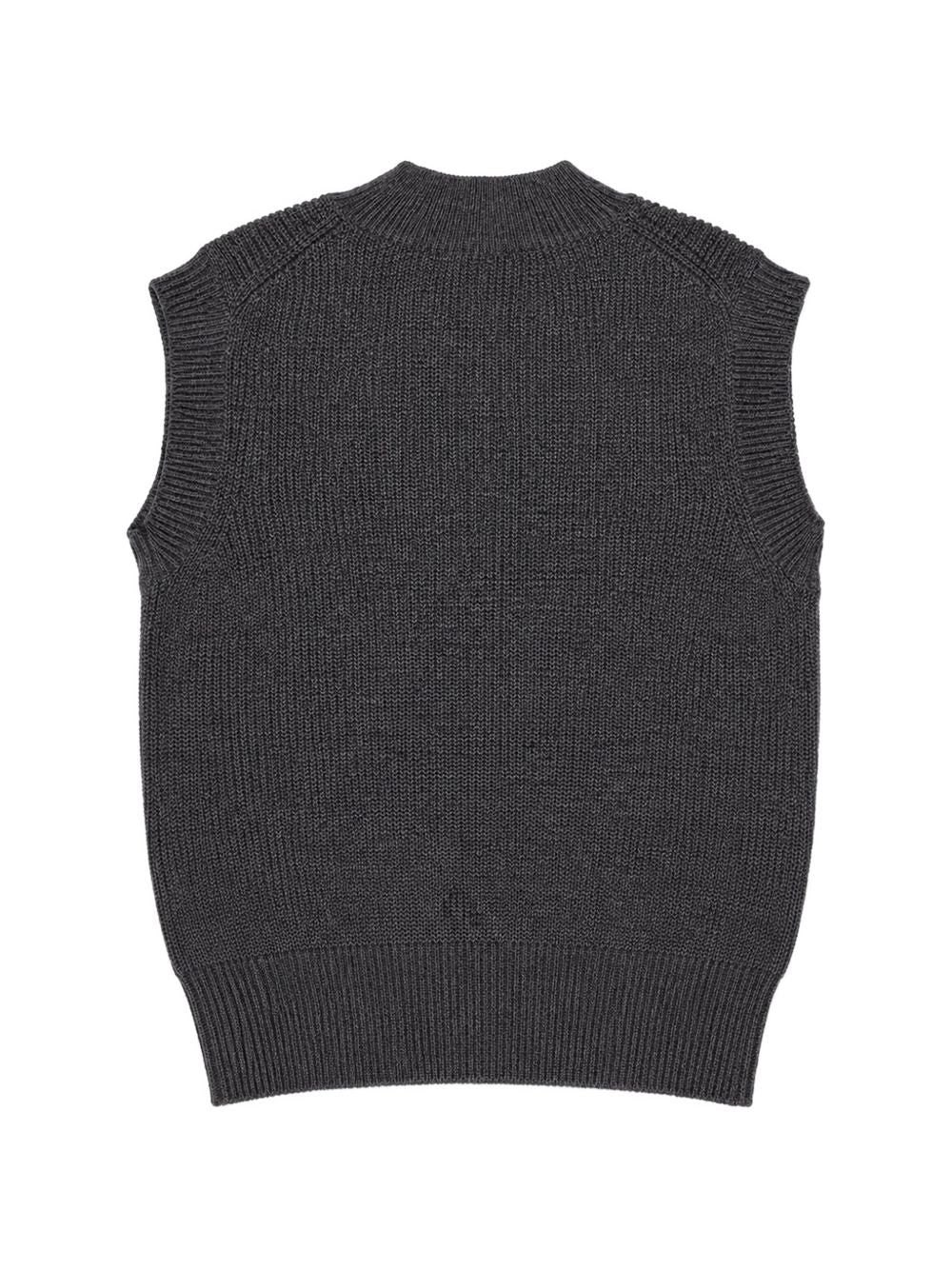 Gilet per bambino Paolo Pecora Kids grigio con trama a coste PP4401 GRIGM PAOLO PECORA KIDS