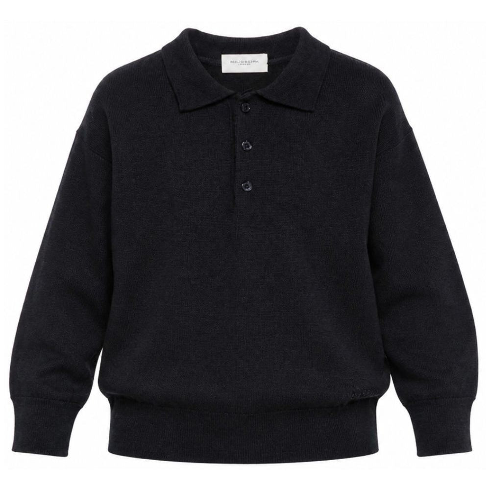 Maglione per bambino Paolo Pecora Kids blu con colletto stile polo PP4404 BLU PAOLO PECORA KIDS