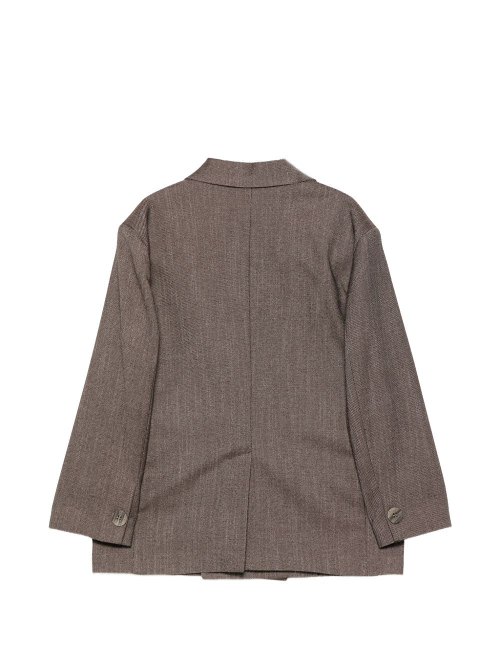 Blazer doppiopetto per bambino Paolo Pecora Kids marrone con revers classici PP4419 WENGH PAOLO PECORA KIDS