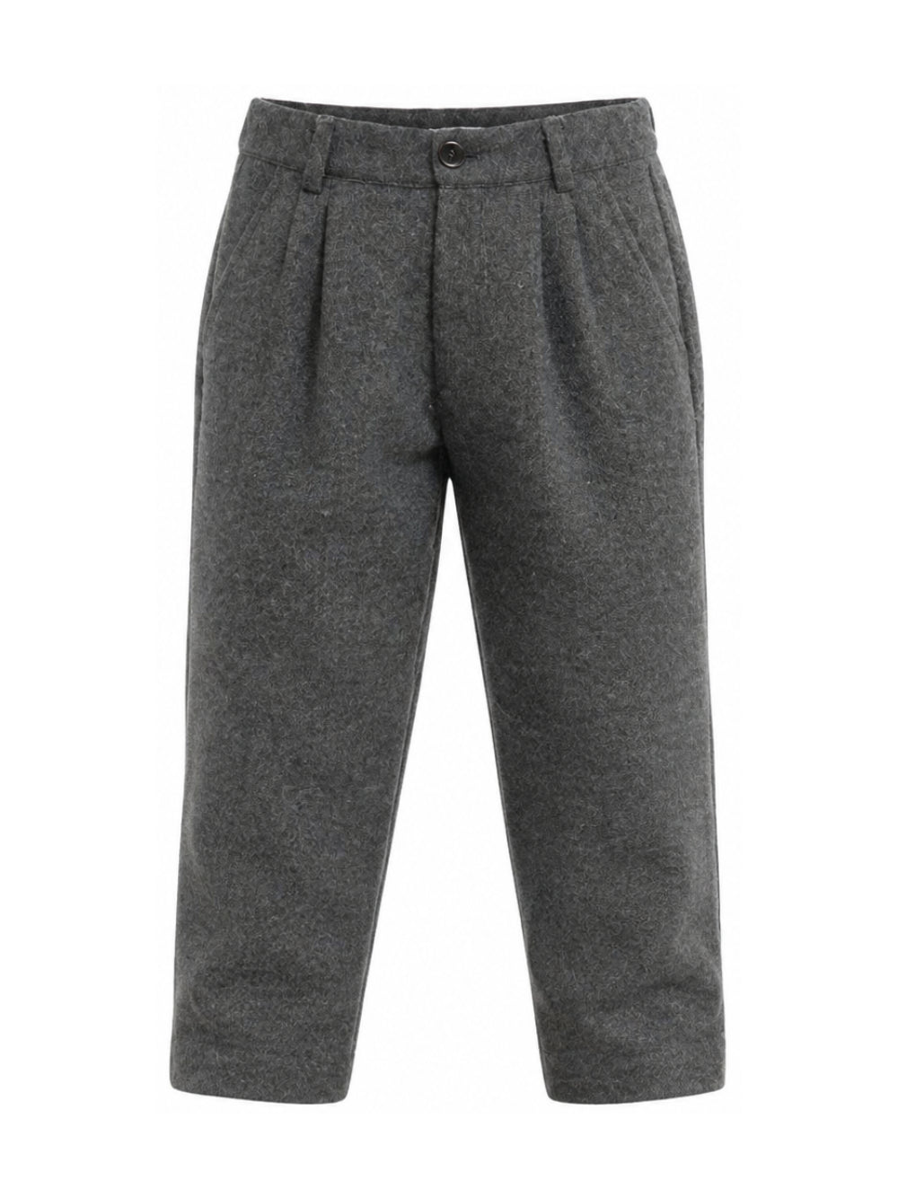 Pantaloni per bambino Paolo Pecora Kids grigi con dettagli a pieghe PP4422 GRIGM PAOLO PECORA KIDS