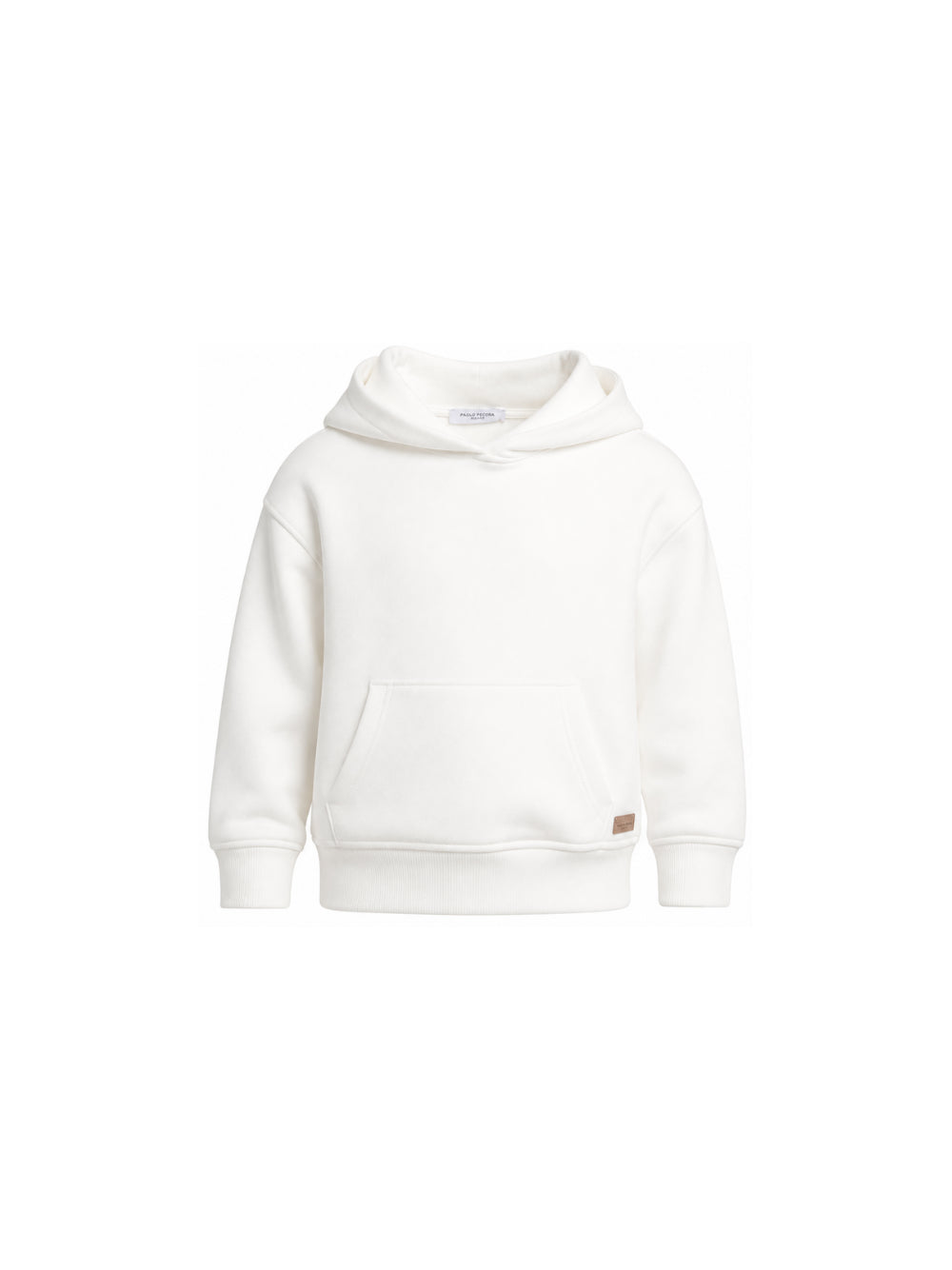 Felpa per bambino Paolo Pecora Kids bianco con tasca a marsupio PP4432 LATTE PAOLO PECORA KIDS