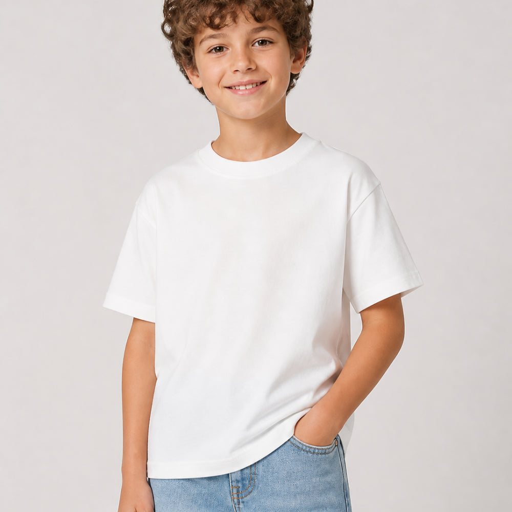 T-shirt per bambino Paolo Pecora Kids bianca con cucitura sul retro PP4443 LATTE PAOLO PECORA KIDS
