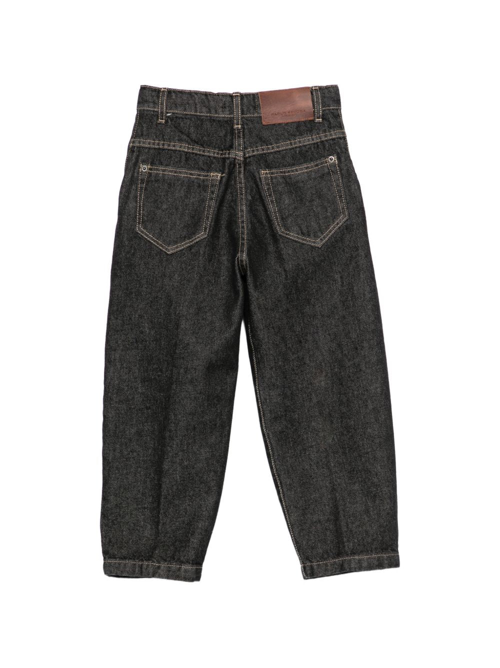 Jeans per bambino Paolo Pecora Kids in denim a gamba ampia PP4466 NERO PAOLO PECORA KIDS