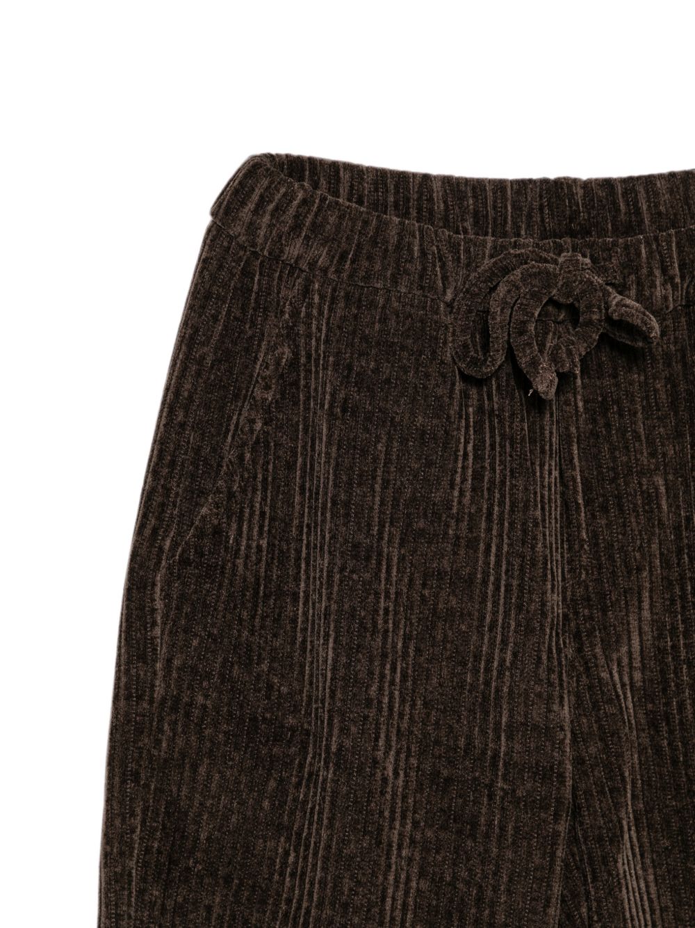 Pantaloni per bambino Paolo Pecora Kids marrone a coste con coulisse PP4479 WENGH PAOLO PECORA KIDS