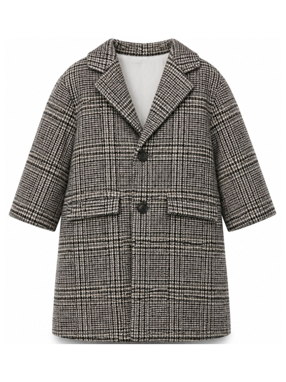 Cappotto per bambino Paolo Pecora Kids grigio con motivo a quadri PP4491 GRIGI PAOLO PECORA KIDS