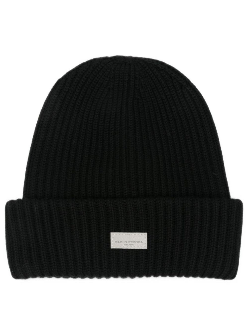 Berretto per bambino Paolo Pecora Kids nero con patch logo sul davanti PP4507 NERO PAOLO PECORA KIDS