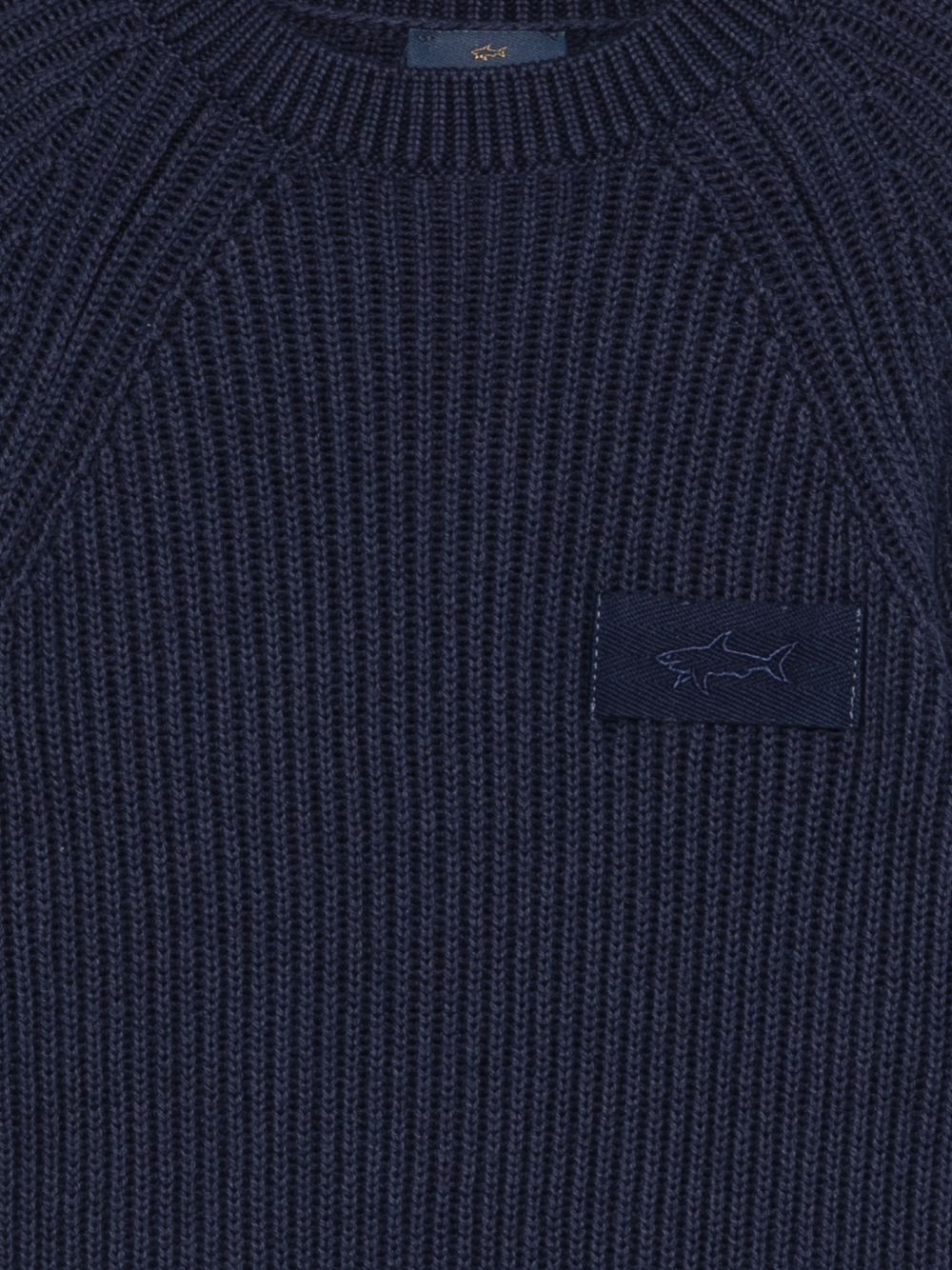 Maglione per bambino Paul & Shark Kids blu con logo applicato WUW008LHE43 42370 PAUL & SHARK KIDS