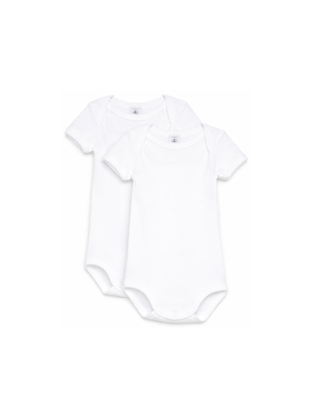 Set di due tutine per neonati Petit Bateau Kids bianco a girocollo A01T4 00 PETIT BATEAU KIDS