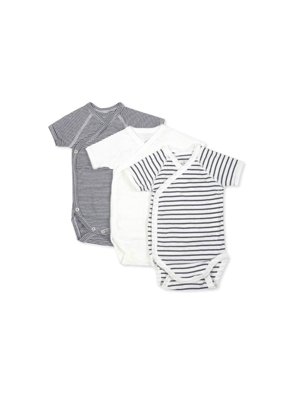 Set di tre tutine per neonati Petit Bateau Kids multicolore con fantasie diverse A097H 00 PETIT BATEAU KIDS