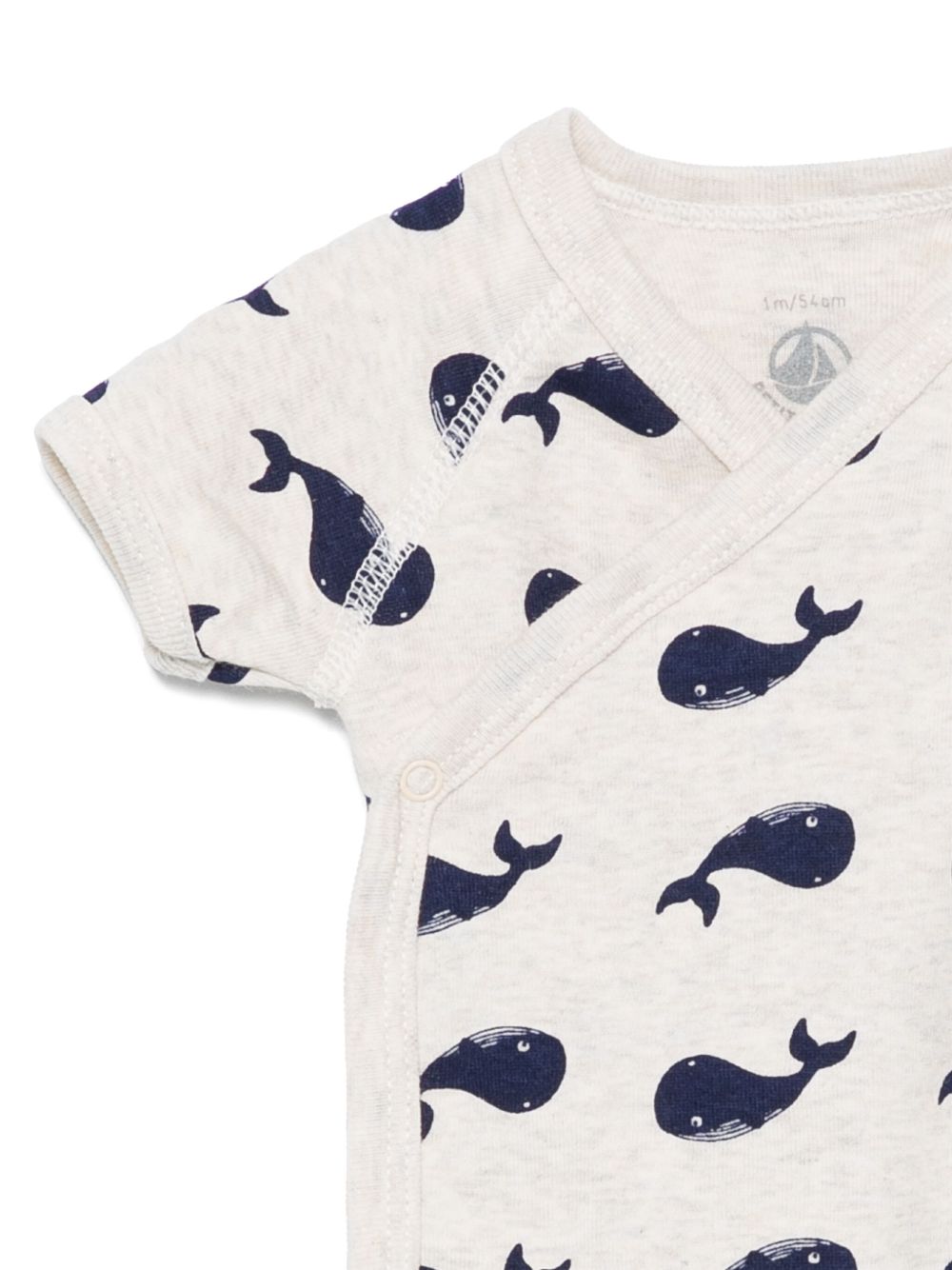 Set di tre tutine per neonati Petit Bateau Kids multicolore con fantasia balene A0CD1 00 PETIT BATEAU KIDS