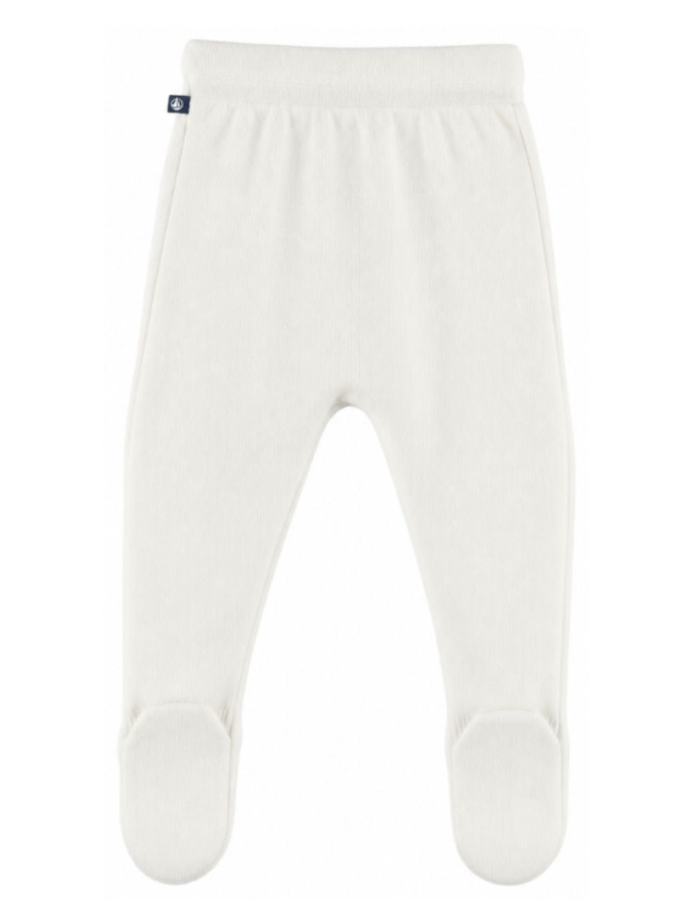 Pantaloni per neonati Petit Bateau Kids bianchi con trama a coste A0DU0 05 PETIT BATEAU KIDS