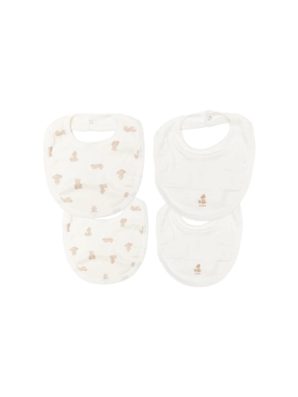 Set 2 bavaglini per neonato Petit Bateau Kids bianchi con dettaglio logo A0E18 01 PETIT BATEAU KIDS