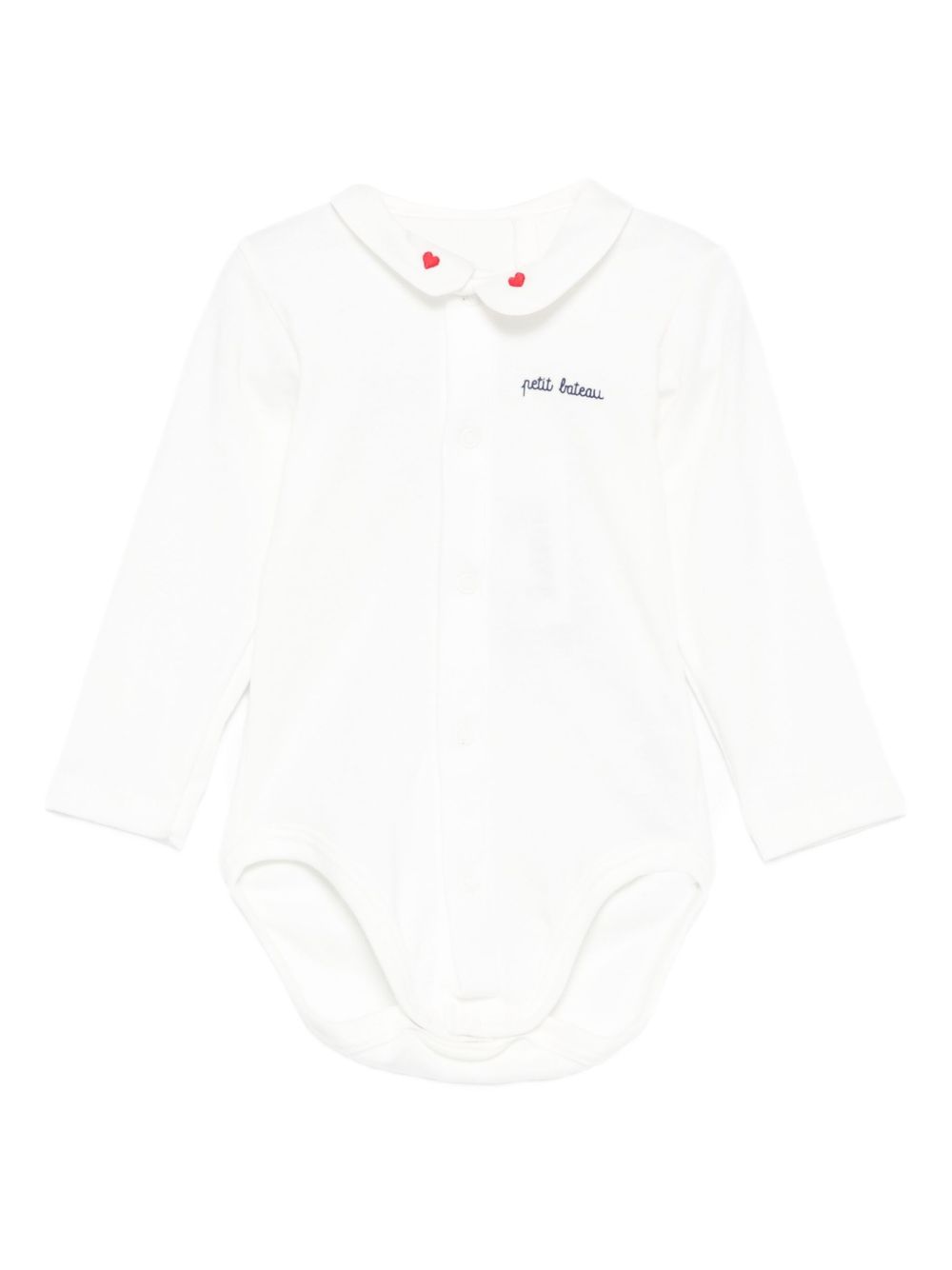 Body per neonati Petit Bateau Kids bianco con colletto Peter Pan A0EKL 05 PETIT BATEAU KIDS
