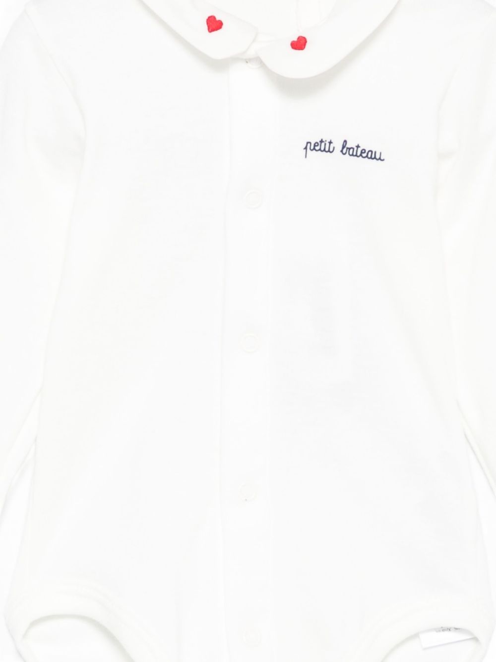 Body per neonati Petit Bateau Kids bianco con colletto Peter Pan A0EKL 05 PETIT BATEAU KIDS