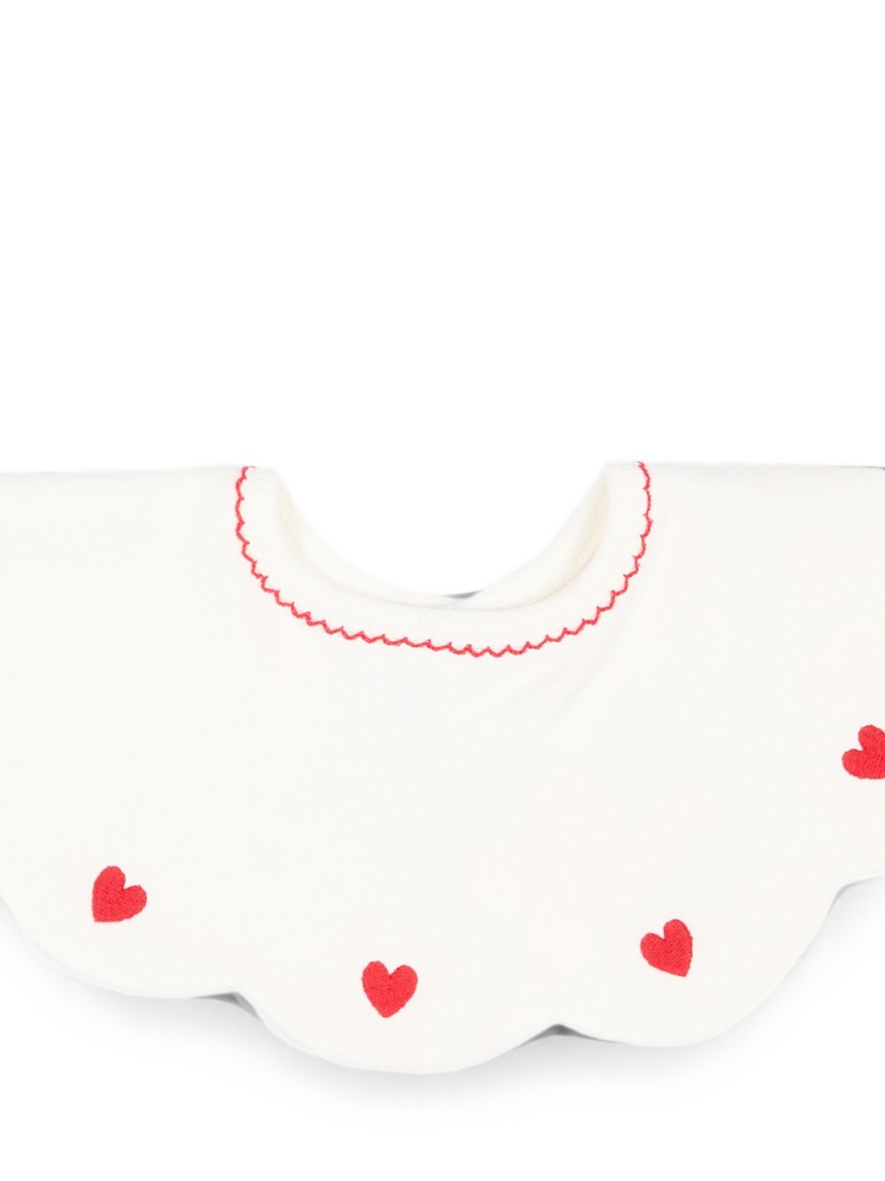 Bavaglino per neonati Petit Bateau Kids bianco con stampa grafica cuoricini A0G9K 01 PETIT BATEAU KIDS
