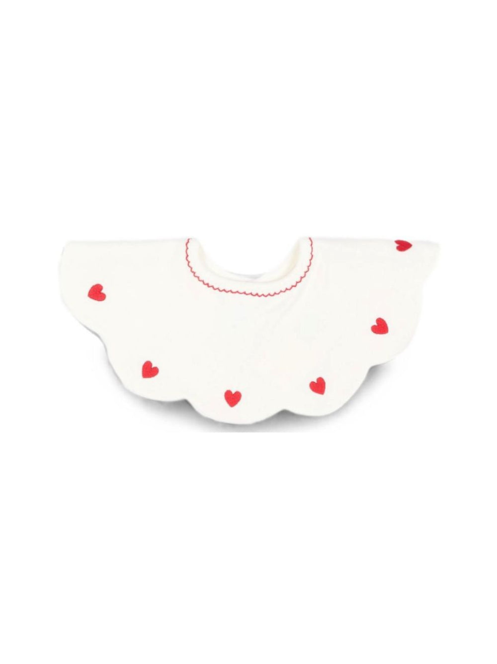 Bavaglino per neonati Petit Bateau Kids bianco con stampa grafica cuoricini A0G9K 01 PETIT BATEAU KIDS
