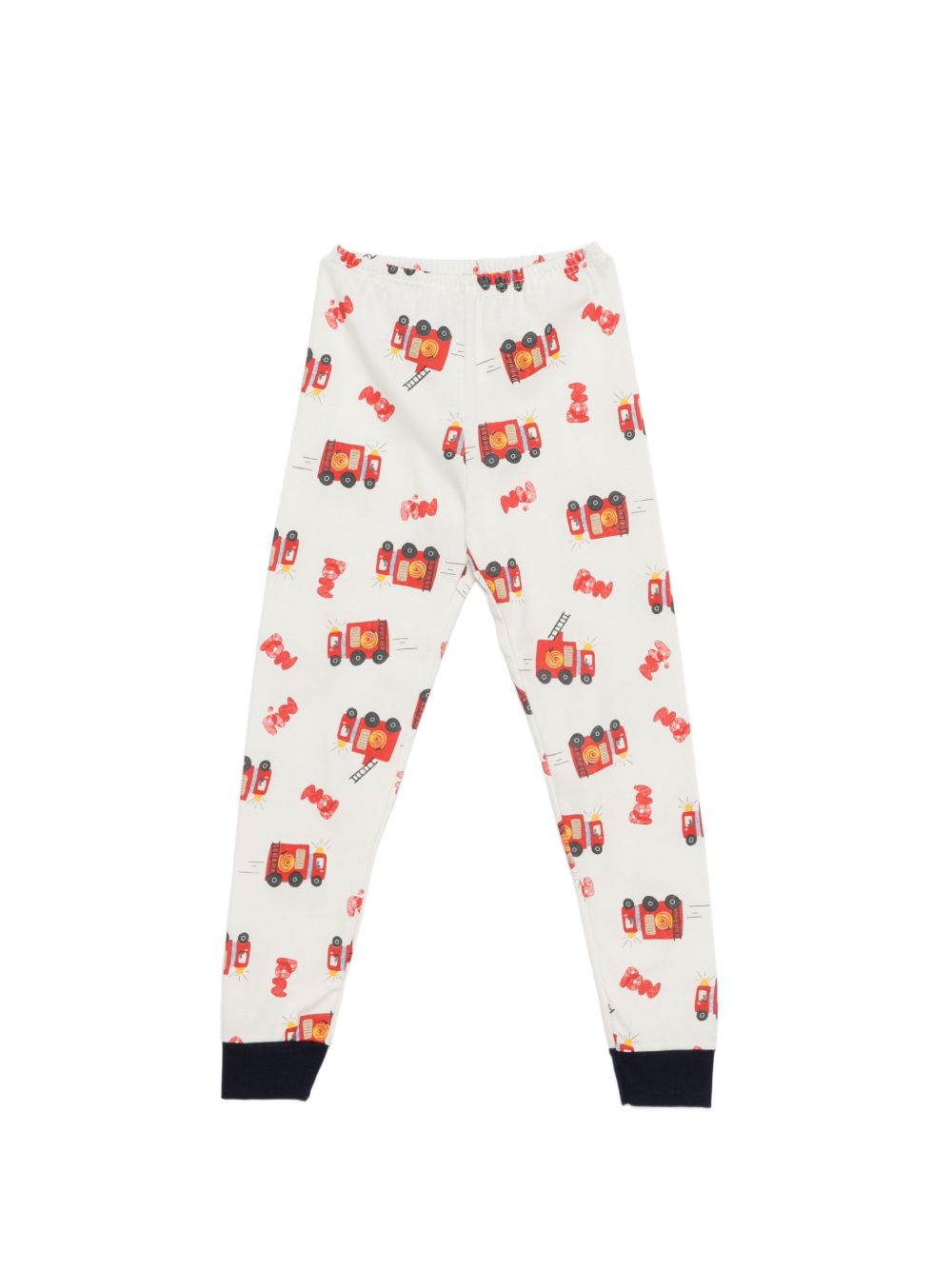 Pigiama per bambino Petit Bateau Kids bianco con stampa grafica camion dei pompieri A0GA4 01 PETIT BATEAU KIDS