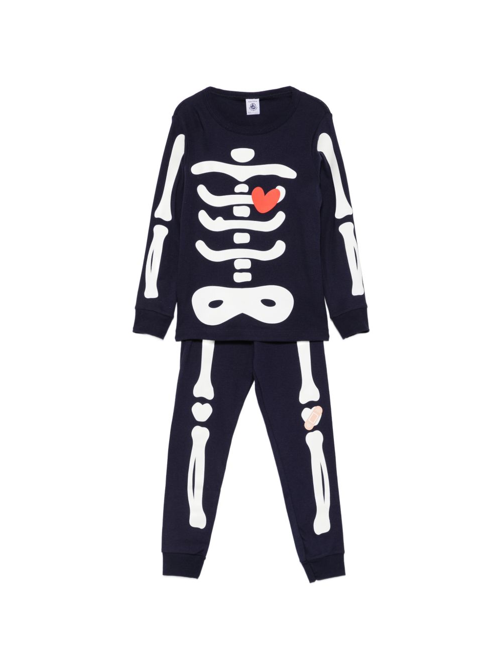 Pigiama per bambino Petit Bateau Kids blu navy con motivo a cuore A0GA5 01 PETIT BATEAU KIDS