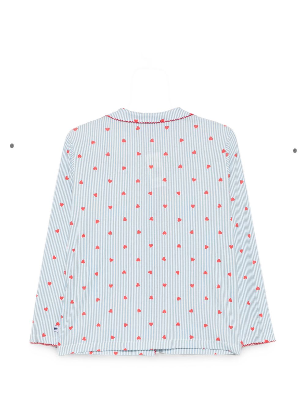 Pigiama per donna Petit Bateu Kids azzurro con stampa cuoricini all-over A0GAQ 01 PETIT BATEAU KIDS