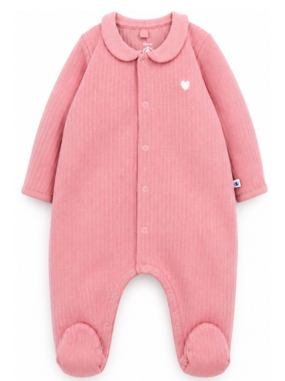 Tutina per neonata Petit Bateau Kids rosa con colletto Peter Pan A0GDM 01 PETIT BATEAU KIDS