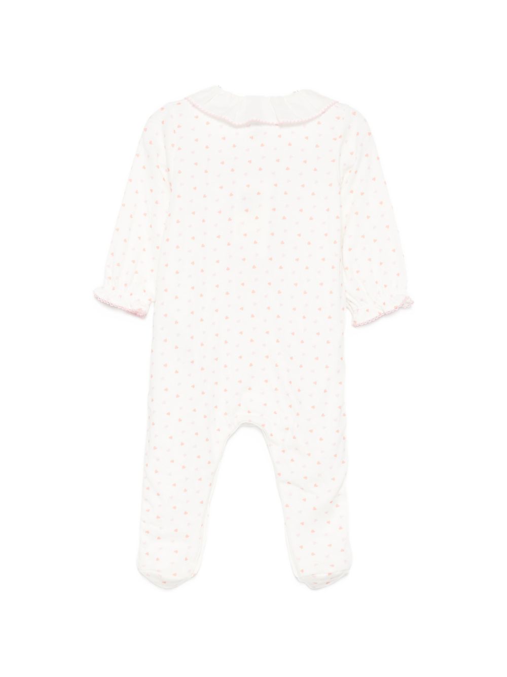 Tutina per neonata Petit Bateau Kids bianca con stampa cuoricini all-over A0GDP 01 PETIT BATEAU KIDS