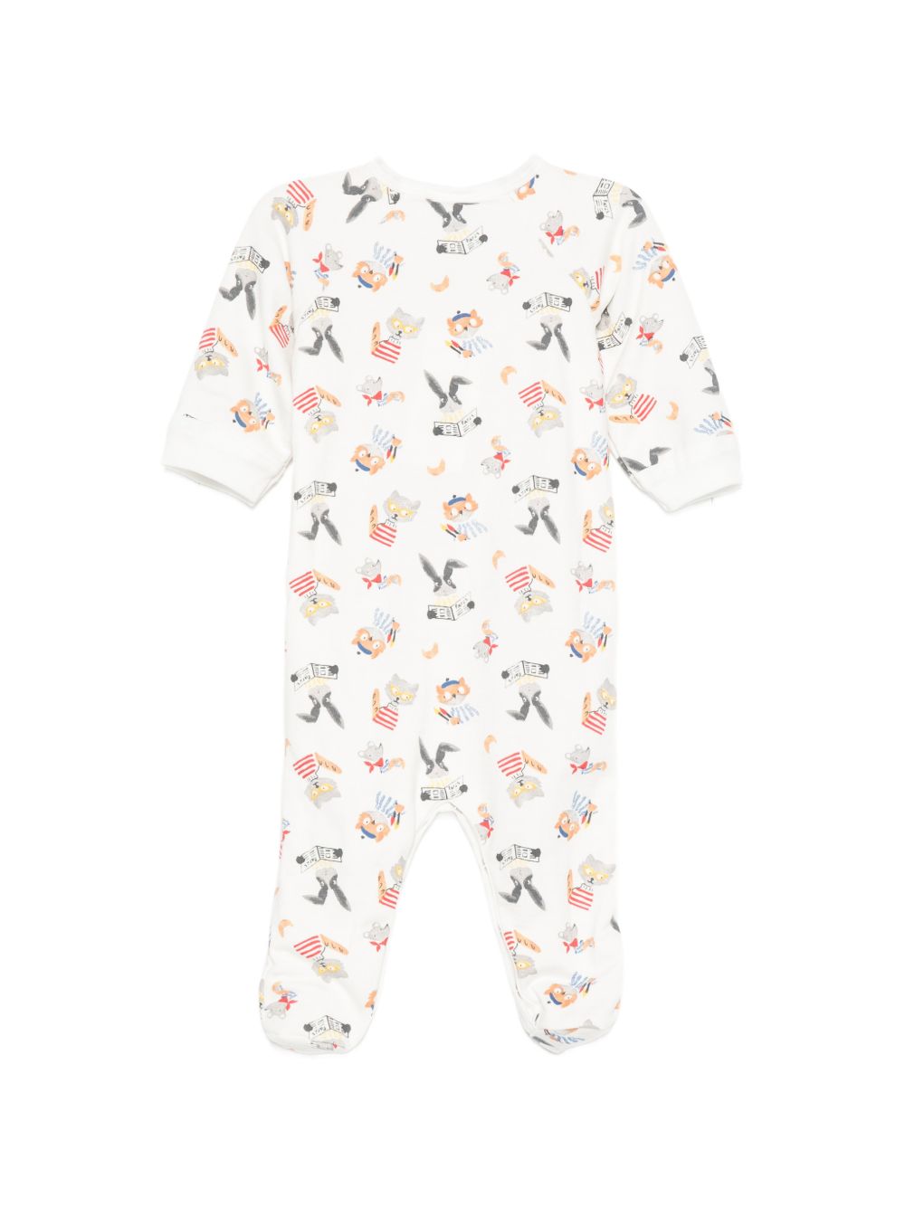 Tutina per neonati Petit Bateau Kids bianca a maniche lunghe A0GJJ 01 PETIT BATEAU KIDS