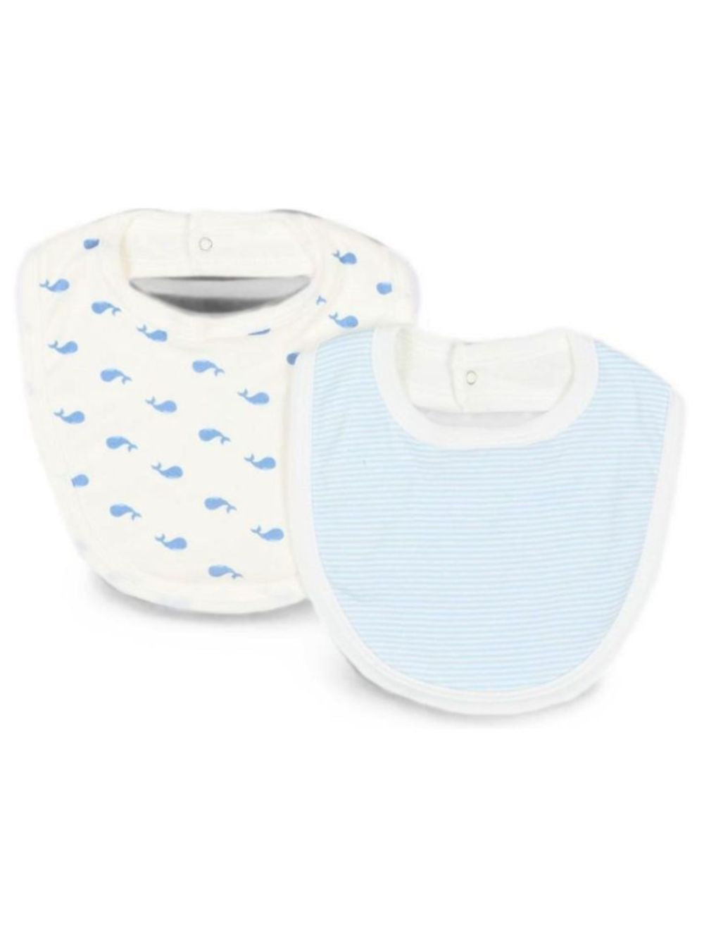 Set di due bavaglini per neonato Petit Bateau multicolore con stampa balene A0GLI 00 PETIT BATEAU KIDS