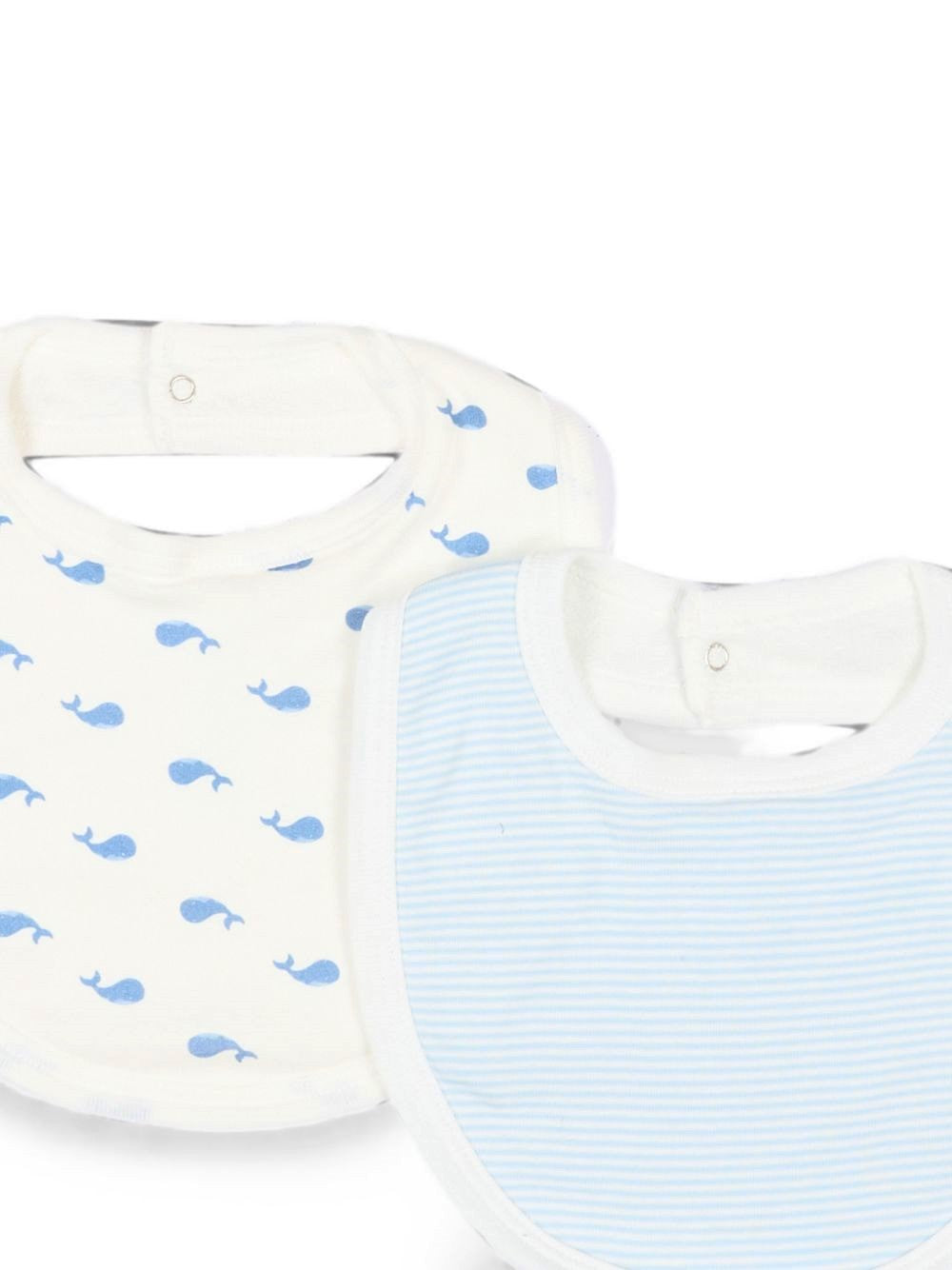 Set di due bavaglini per neonato Petit Bateau multicolore con stampa balene A0GLI 00 PETIT BATEAU KIDS