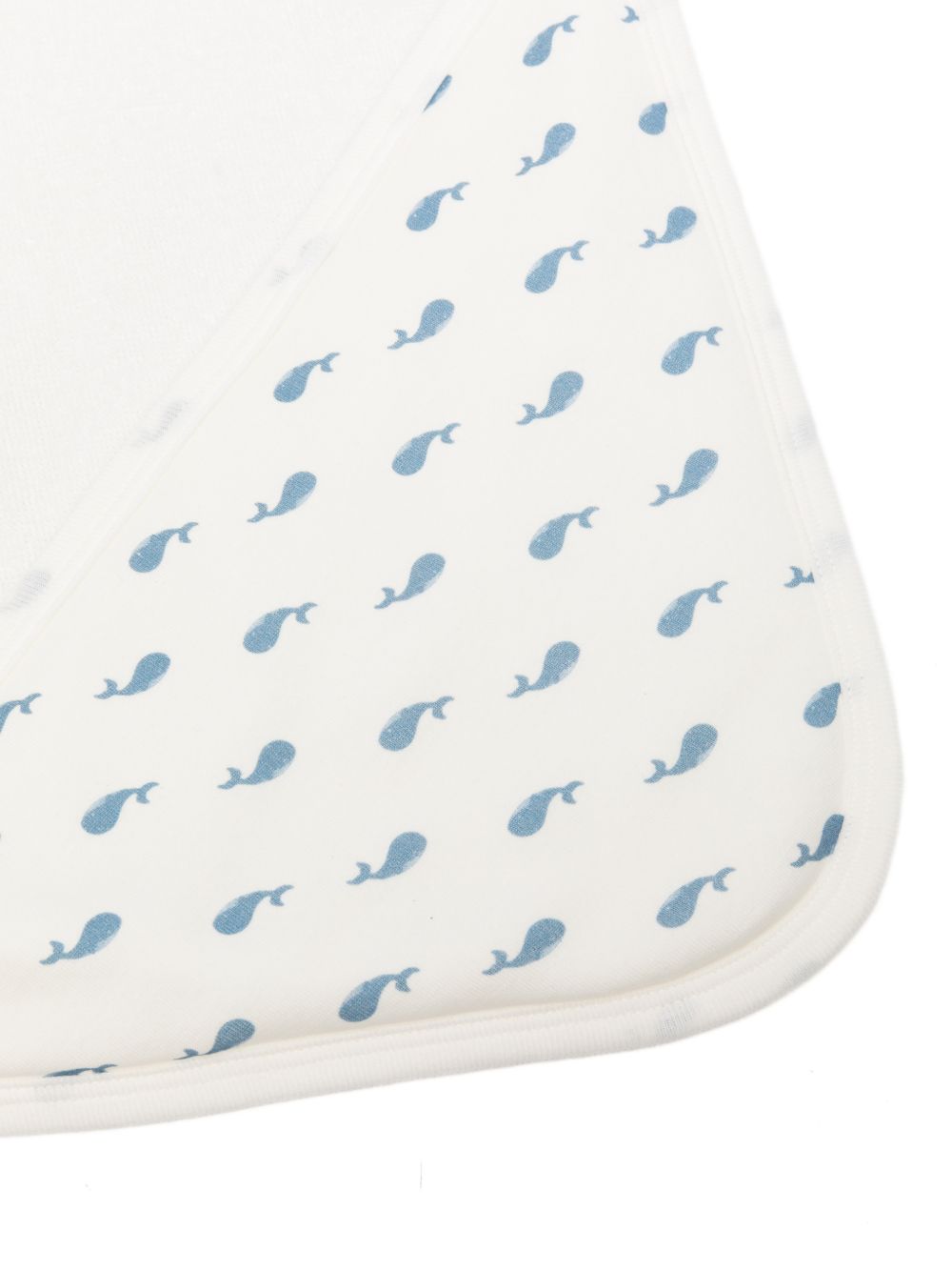 Asciugamano da bagno per neonati Petit Bateau Kids bianca con stampa balene A0GLY 01 PETIT BATEAU KIDS
