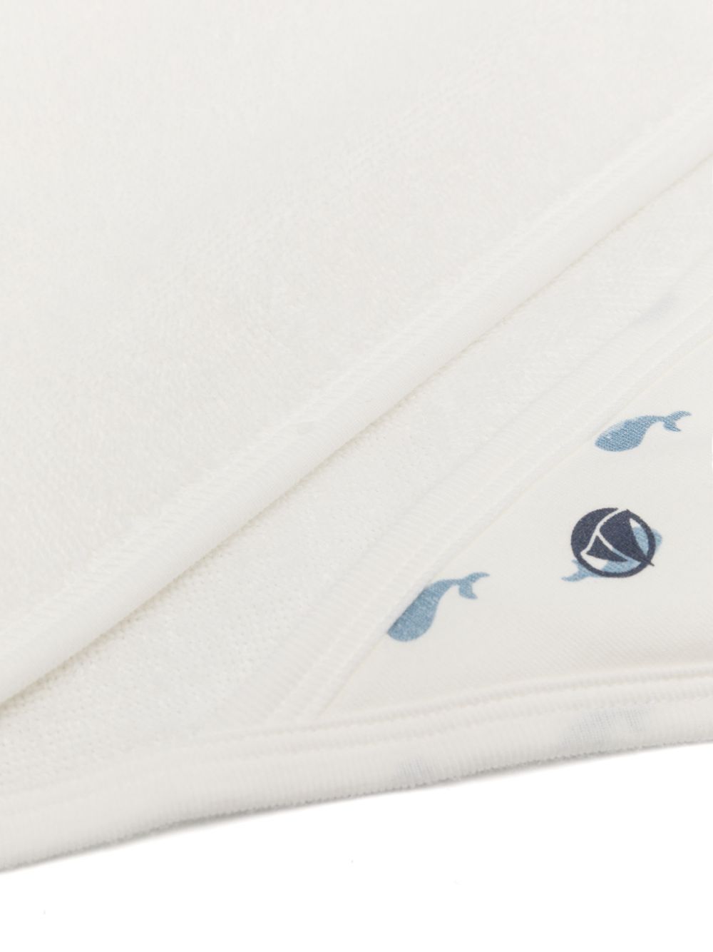 Asciugamano da bagno per neonati Petit Bateau Kids bianca con stampa balene A0GLY 01 PETIT BATEAU KIDS