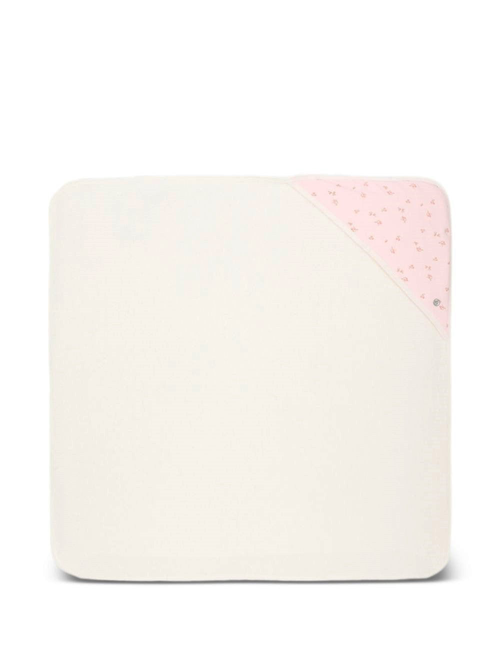 Asciugamano quadrato da bagno per neonati Petit Bateau Kids bianco con stampa floreale A0GM2 01 PETIT BATEAU KIDS