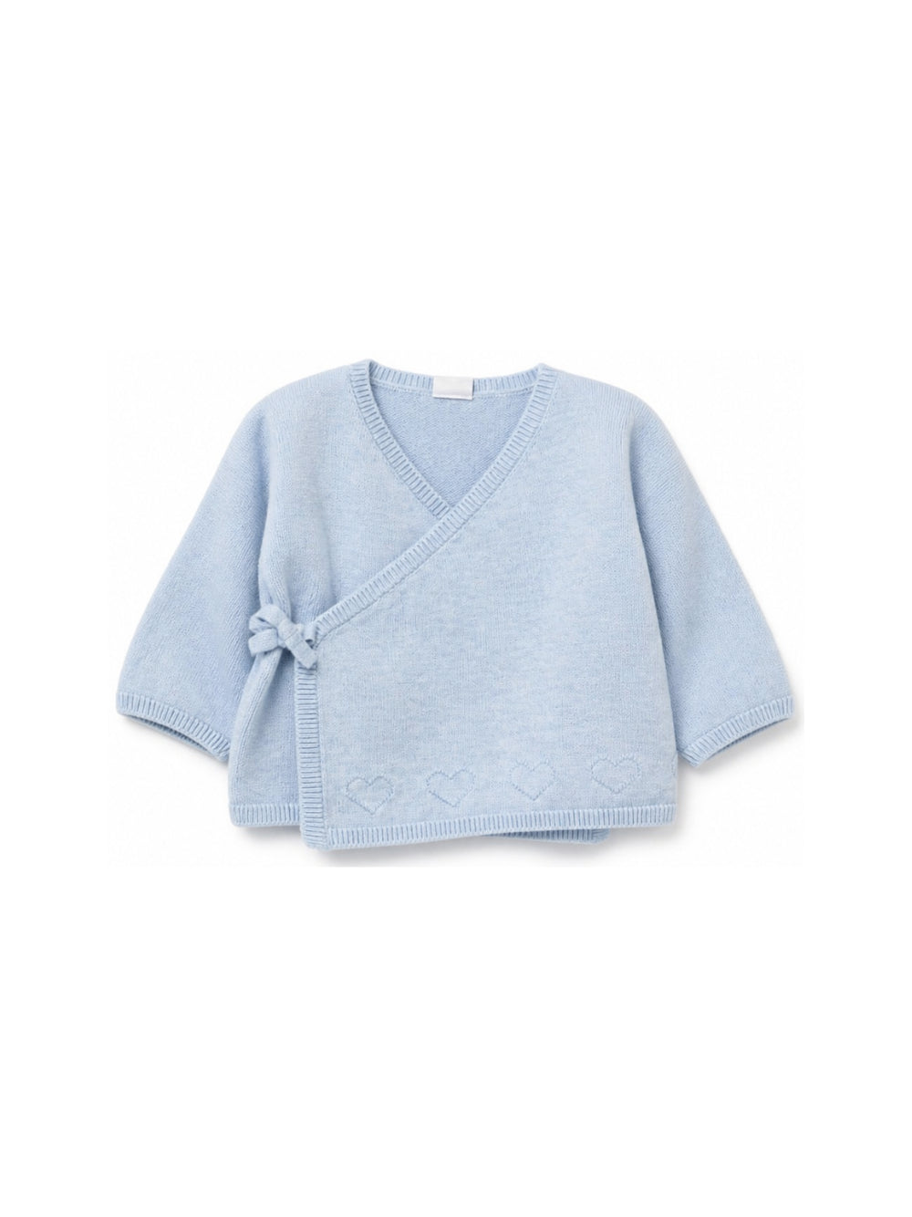 Cardigan per neonata Petit Bateau Kids azzurro con scollo a V A0GNS 01 PETIT BATEAU KIDS