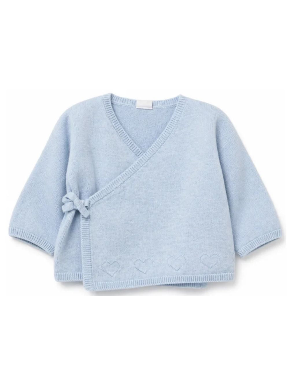 Cardigan per neonata Petit Bateau Kids azzurro con scollo a V A0GNS 01 PETIT BATEAU KIDS