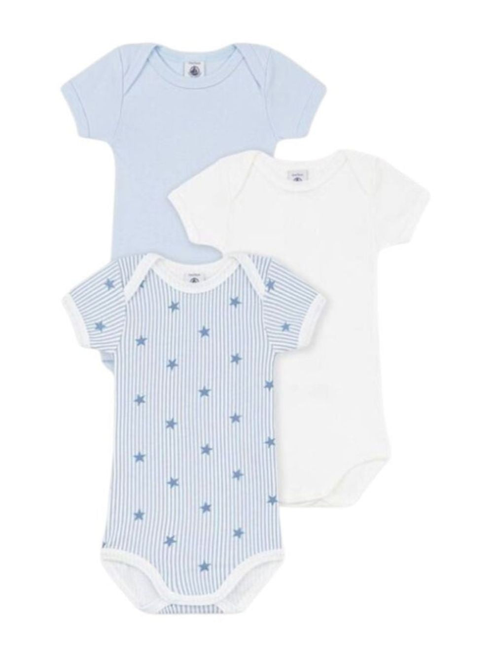 Set di tre body per neonato Petit Bateau multicolore con stampa grafica A0GYB 00 PETIT BATEAU KIDS