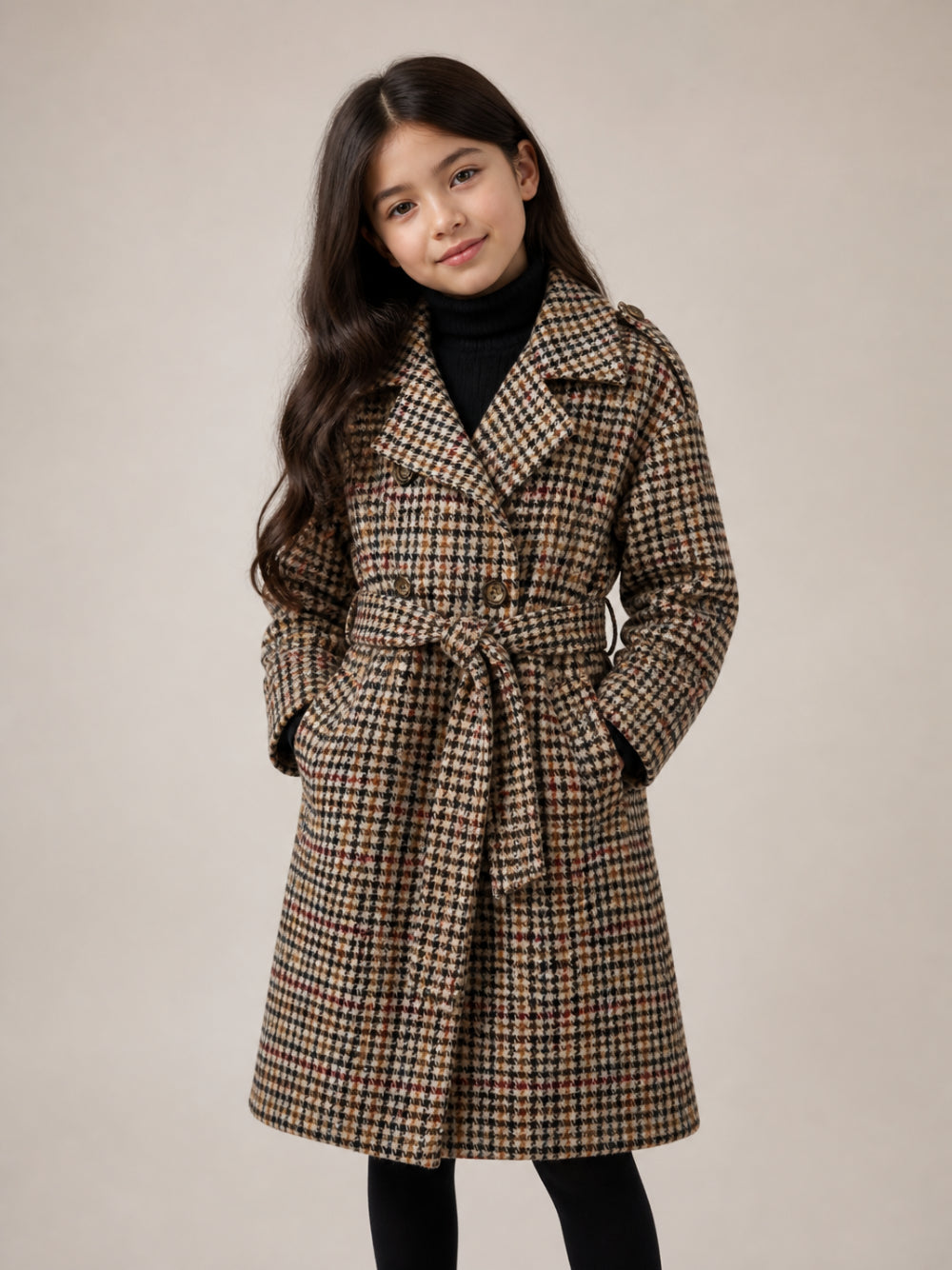 Cappotto doppiopetto per bambina Philosophy Kids multicolor a quadri I1H101 8322 0084 PHILOSOPHY KIDS