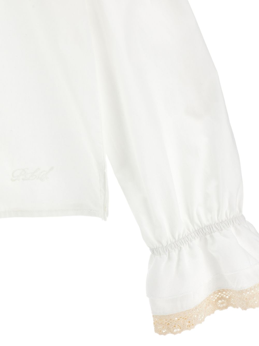 Blusa per bambina Philosophy di Lorenzo Serafini Kids bianca con colletto in pizzo I1H304 8116 0001 PHILOSOPHY KIDS