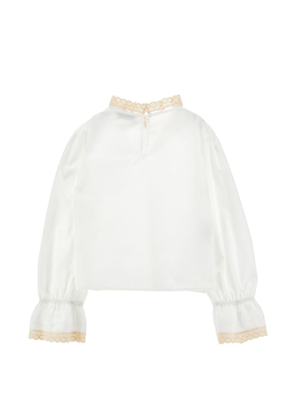 Blusa per bambina Philosophy di Lorenzo Serafini Kids bianca con colletto in pizzo I1H304 8116 0001 PHILOSOPHY KIDS