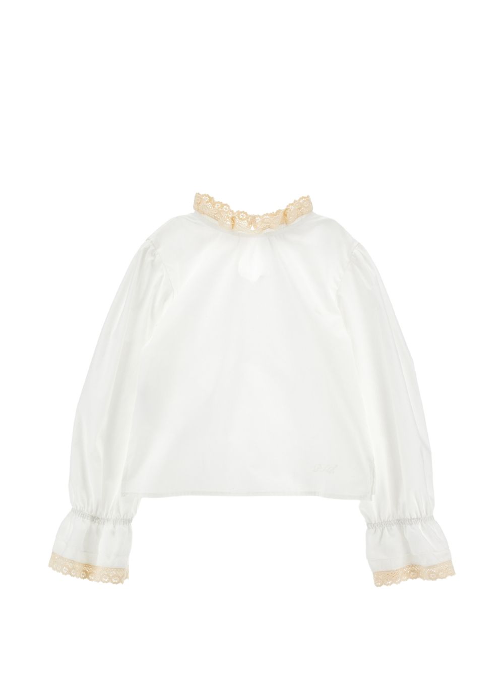 Blusa per bambina Philosophy di Lorenzo Serafini Kids bianca con colletto in pizzo I1H304 8116 0001 PHILOSOPHY KIDS