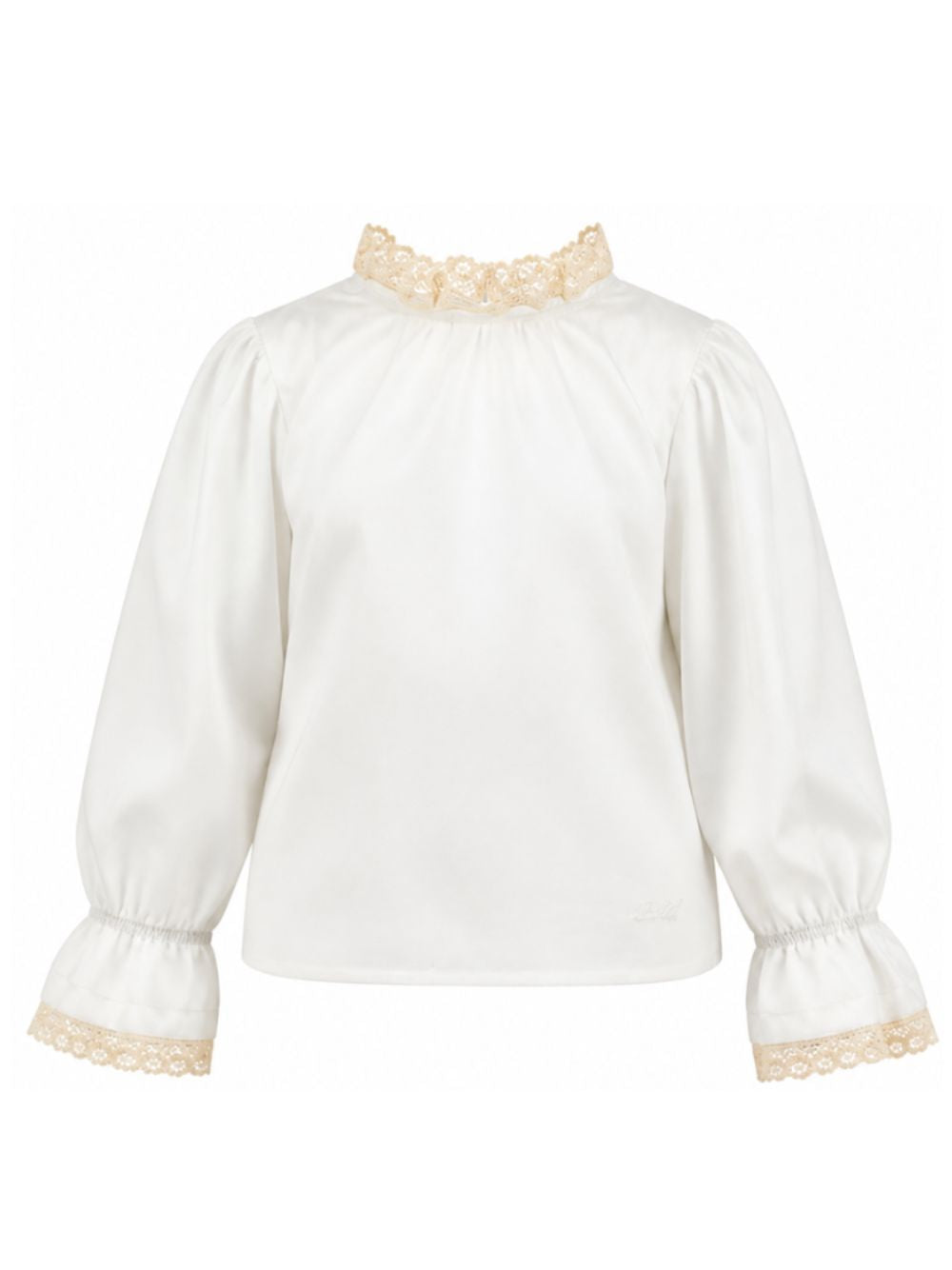 Blusa per bambina Philosophy di Lorenzo Serafini Kids bianca con colletto in pizzo I1H304 8116 0001 PHILOSOPHY KIDS