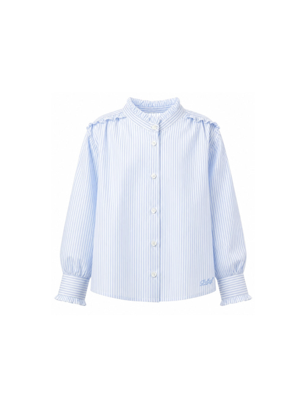 Camicia per bambina Philosophy di Lorenzo Serafini Kids azzurra con design a righe I1H311 8128 0152 PHILOSOPHY KIDS