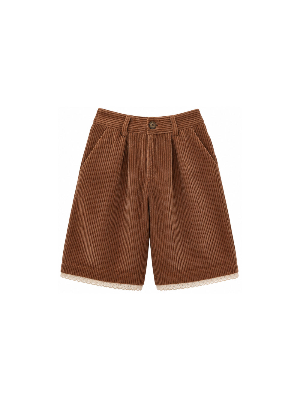 Pantaloni per bambina Philosophy di Lorenzo Serafini Kids marroni con orlo smerlato I1H404 8854 0005 PHILOSOPHY KIDS