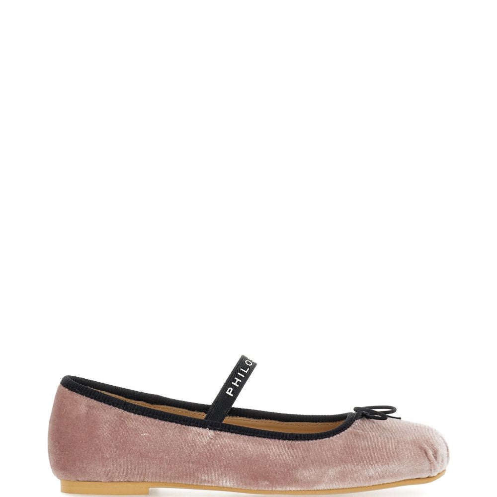 Ballerine per bambina Philosophy di Lorenzo Serafini Kids rosa con finitura in velluto I8H003 8781 9150 PHILOSOPHY KIDS