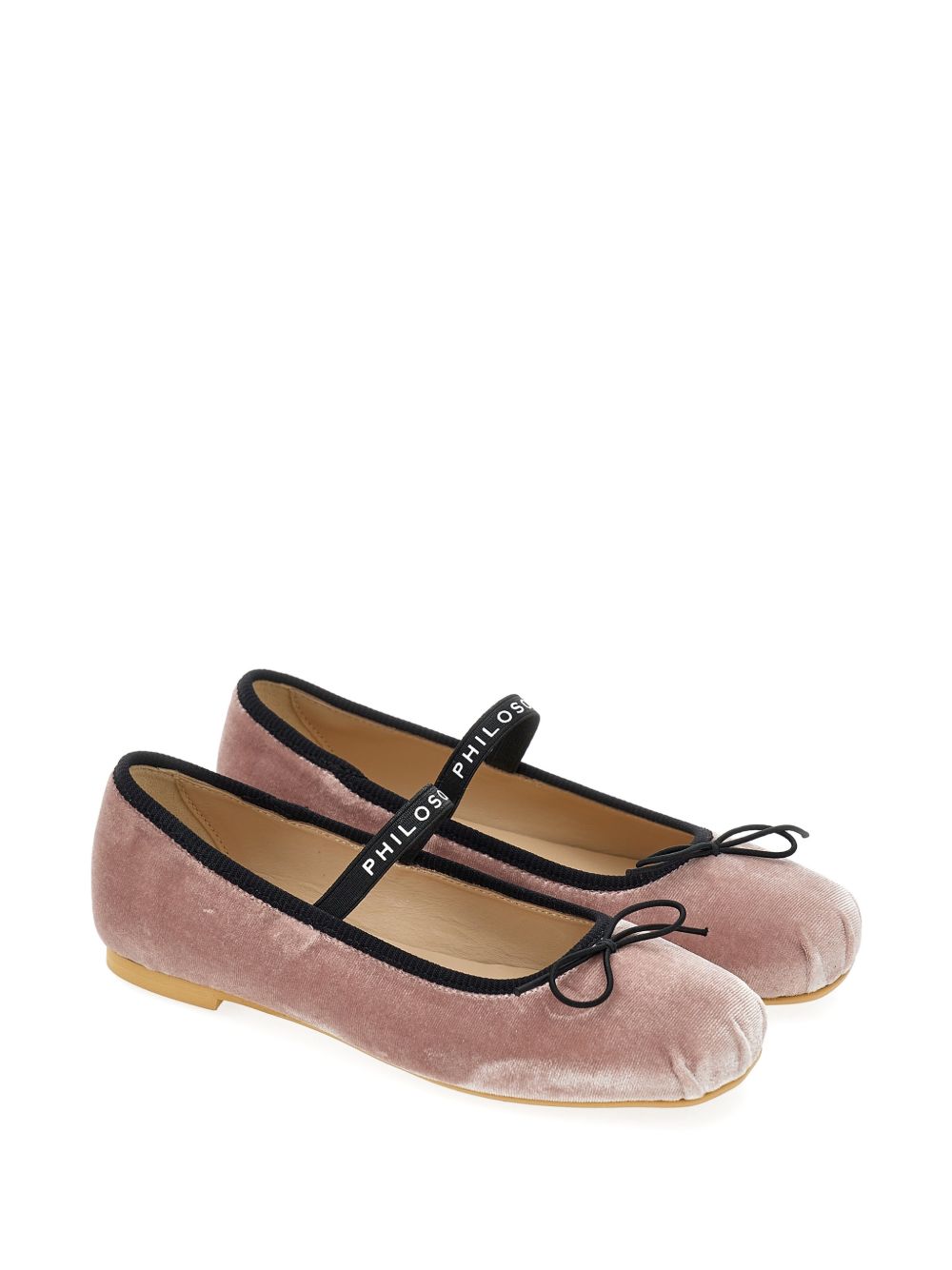 Ballerine per bambina Philosophy di Lorenzo Serafini Kids rosa con finitura in velluto I8H003 8781 9150 PHILOSOPHY KIDS
