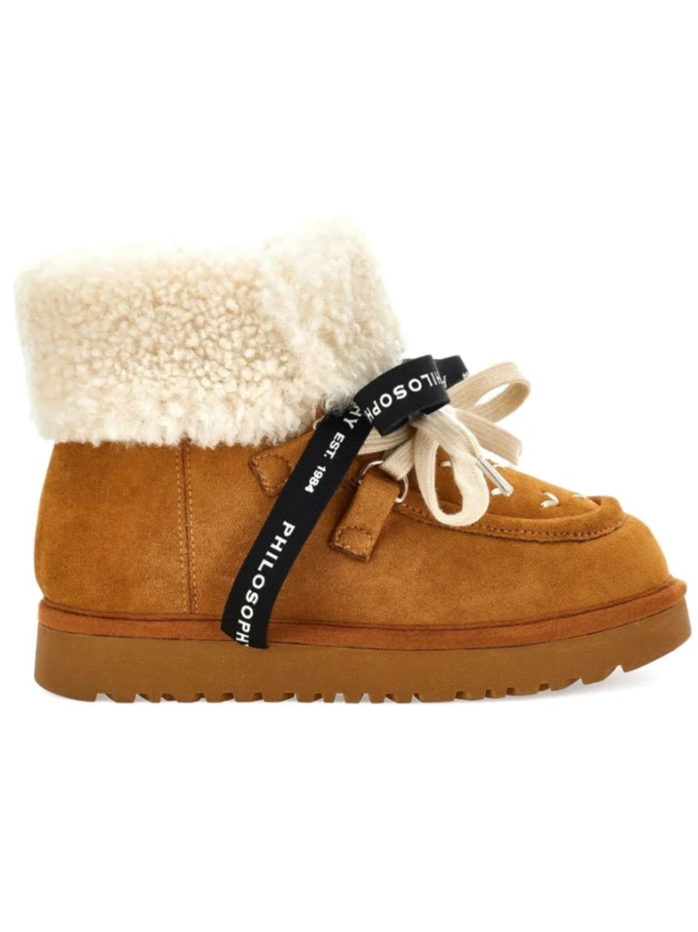 Stivali per bambina Philosophy di Lorenzo Serafini Kids marrone con inserti in shearling I8H004 8776 0006 PHILOSOPHY KIDS
