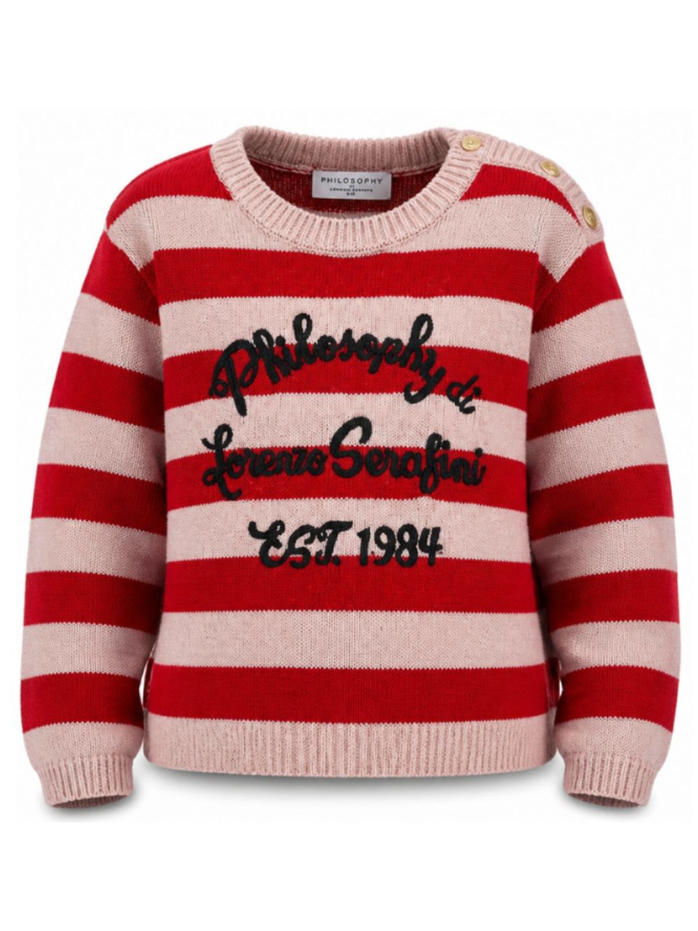 Maglione per bambina Philosophy Di Lorenzo Serafini Kids multicolore con design a righe I9H616 8716 9143 PHILOSOPHY KIDS