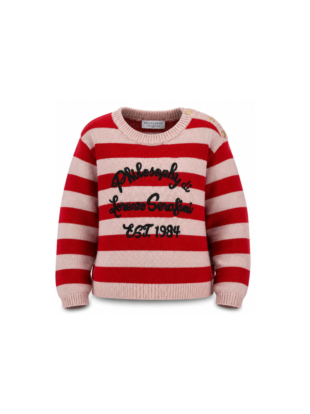 Maglione per bambina Philosophy Di Lorenzo Serafini Kids multicolore con design a righe I9H616 8716 9143 PHILOSOPHY KIDS