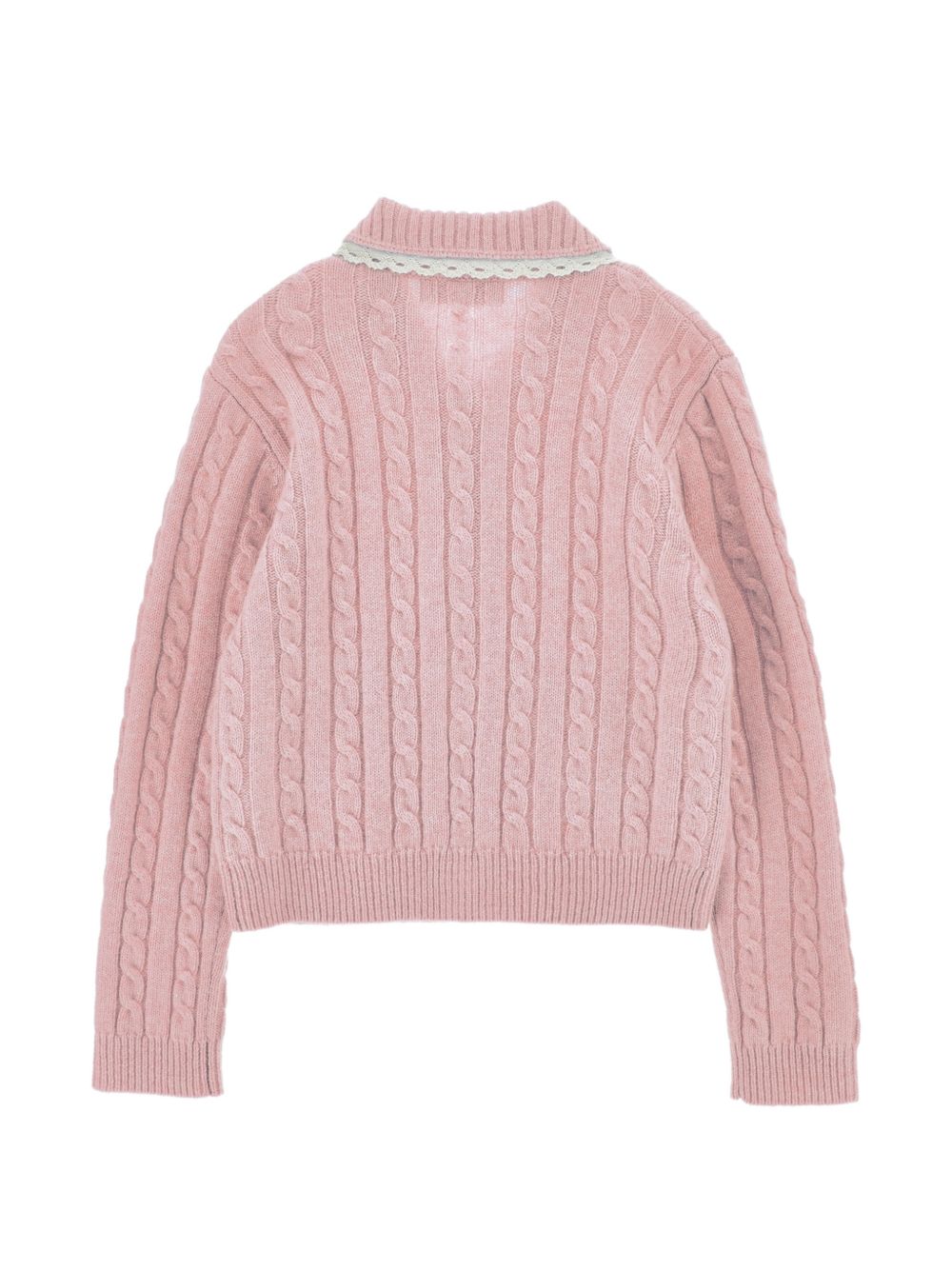 Maglione per bambina Philosophy di Lorenzo Serafini Kids rosa con maglia intrecciata I9H802 8716 0091 PHILOSOPHY KIDS