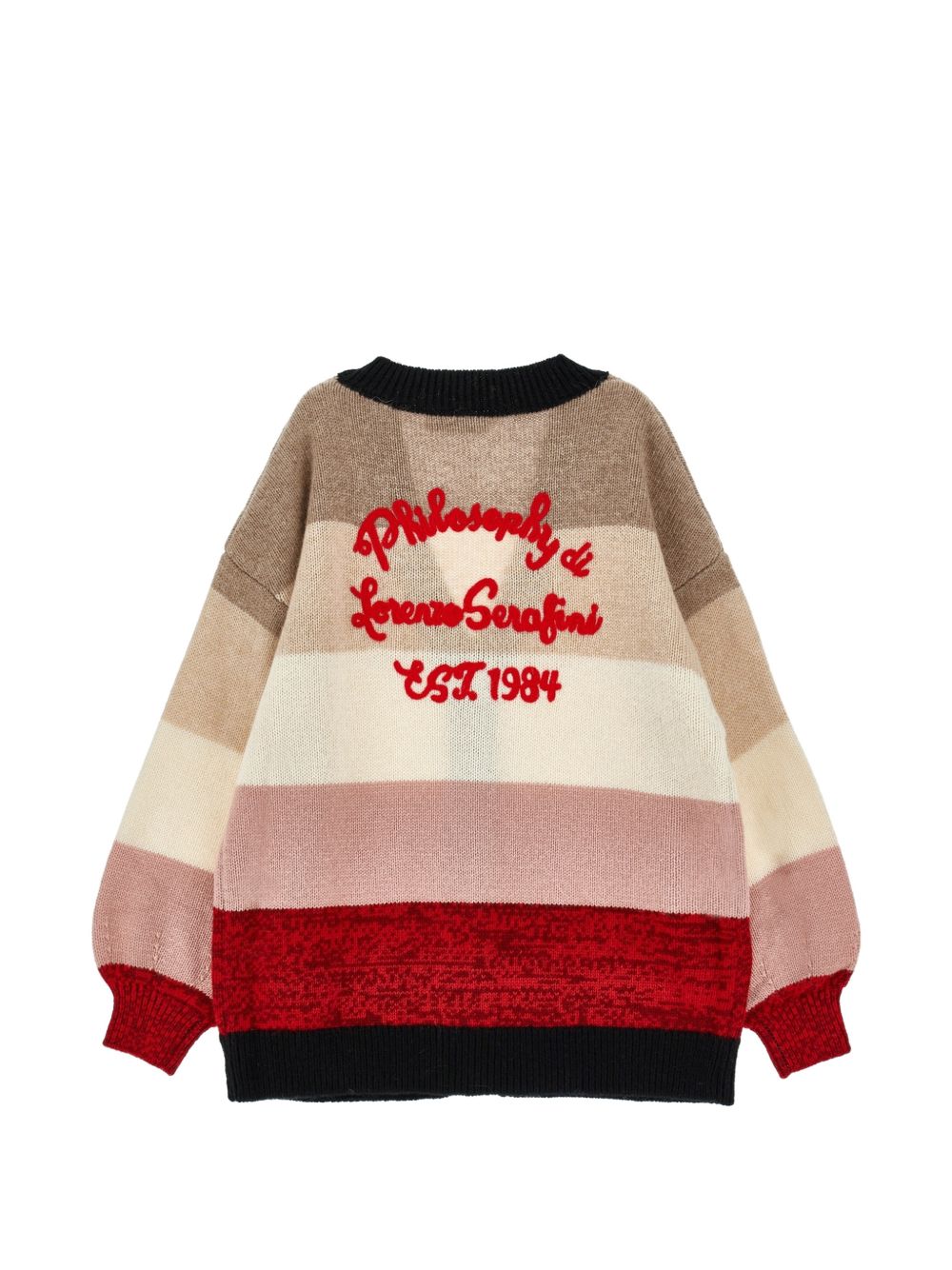 Maglione per bambina Philosophy di Lorenzo Serafini Kids multicolore con design a righe I9H803 8711 0084 PHILOSOPHY KIDS