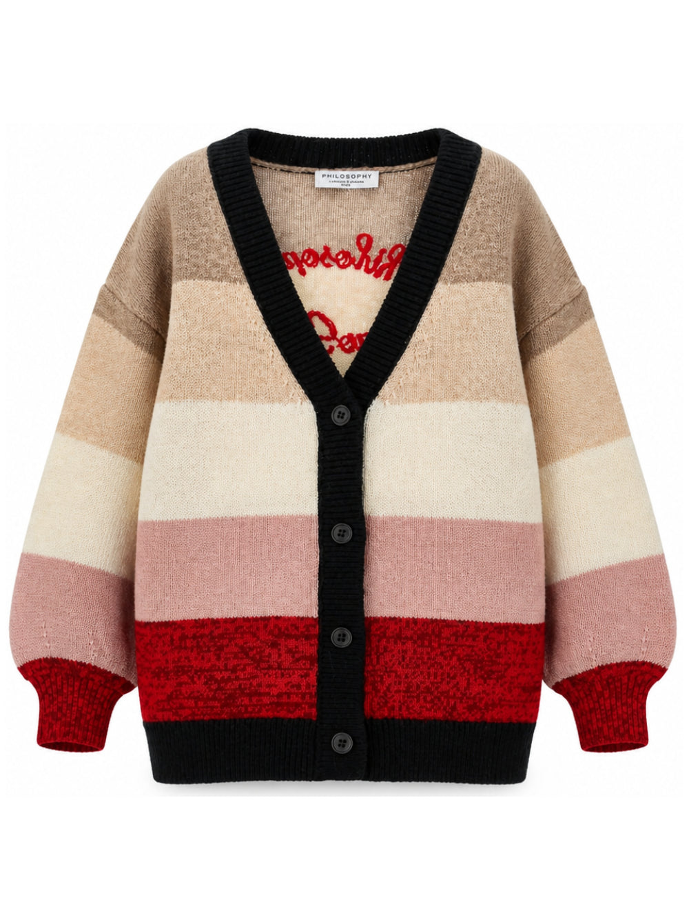 Maglione per bambina Philosophy di Lorenzo Serafini Kids multicolore con design a righe I9H803 8711 0084 PHILOSOPHY KIDS